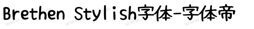 Brethen Stylish字体字体转换